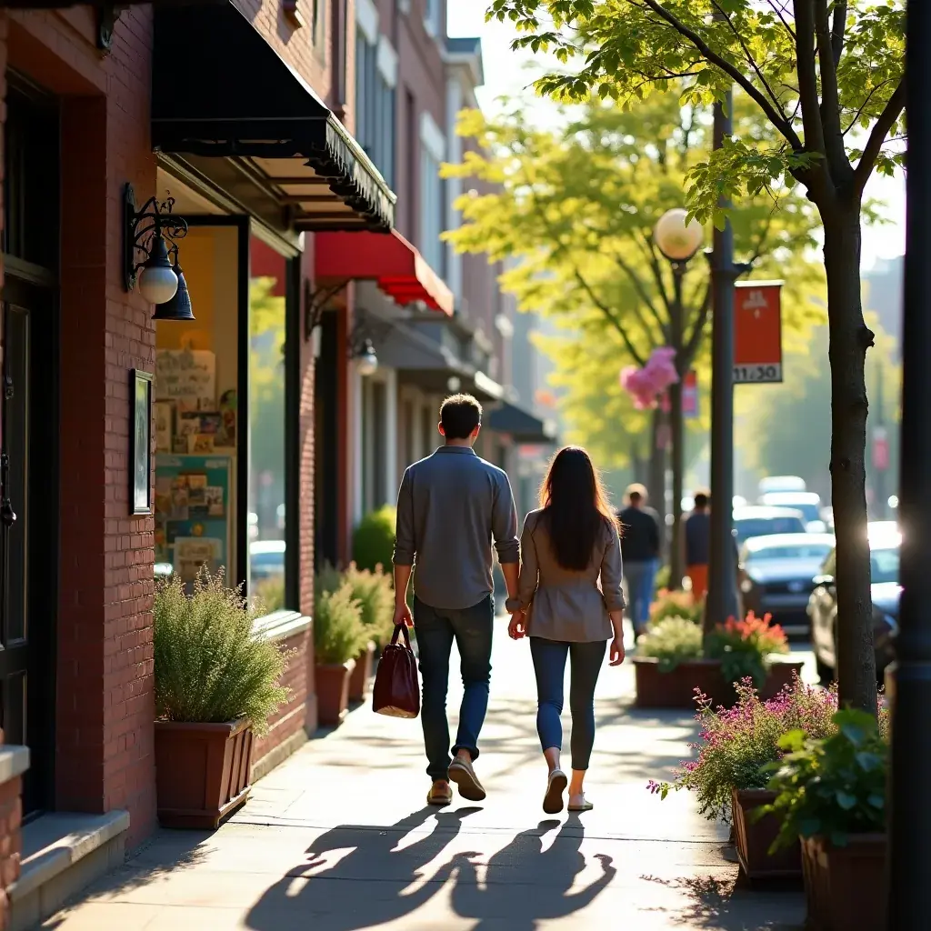 Фудтрак с разнообразными блюдами на городской улице