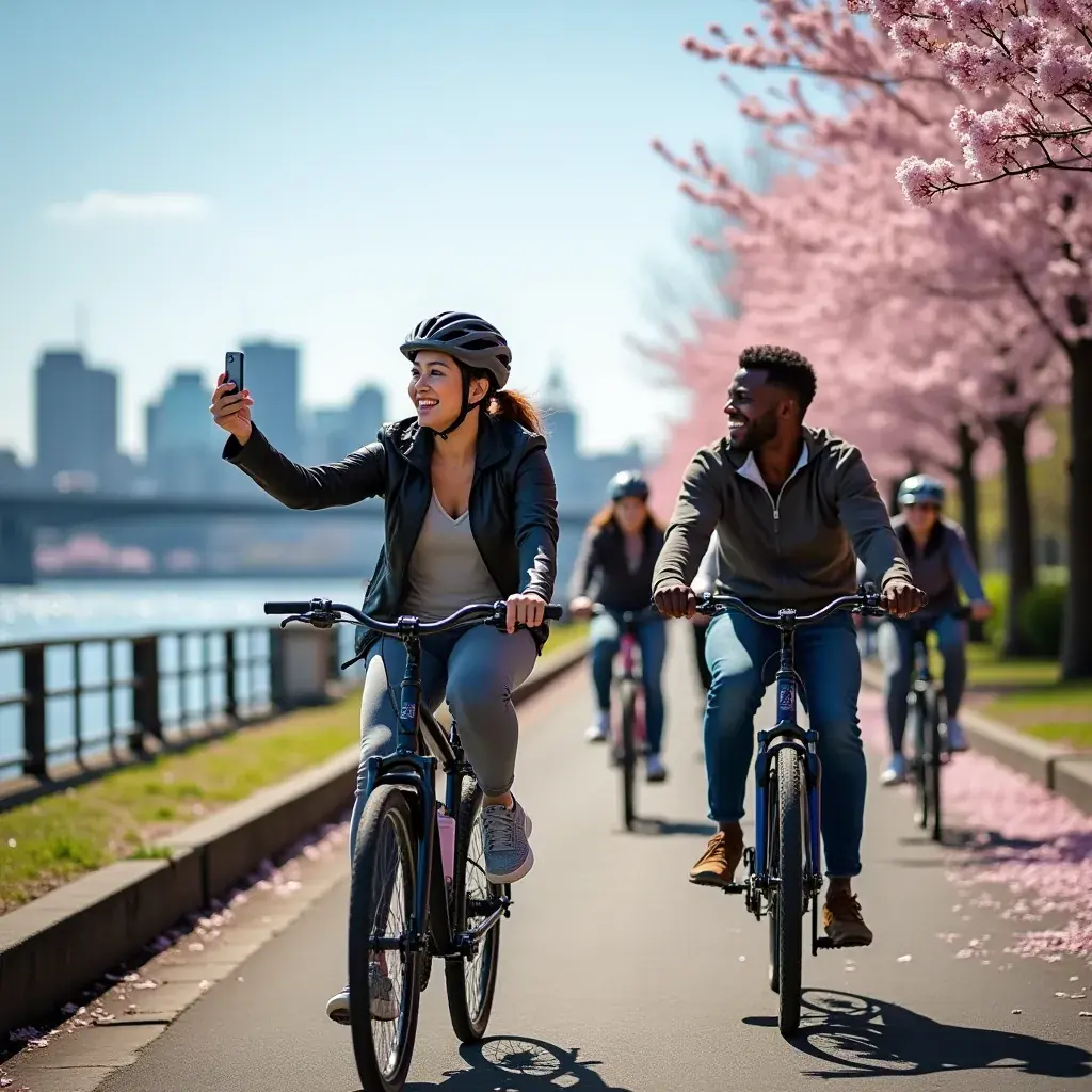 Дети пробуют мороженое из фудтрака на ярмарке